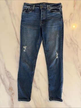 Kut from the Kloth Slouchy Boyfriend Mid Rise Denim Jeans size 4 Blue